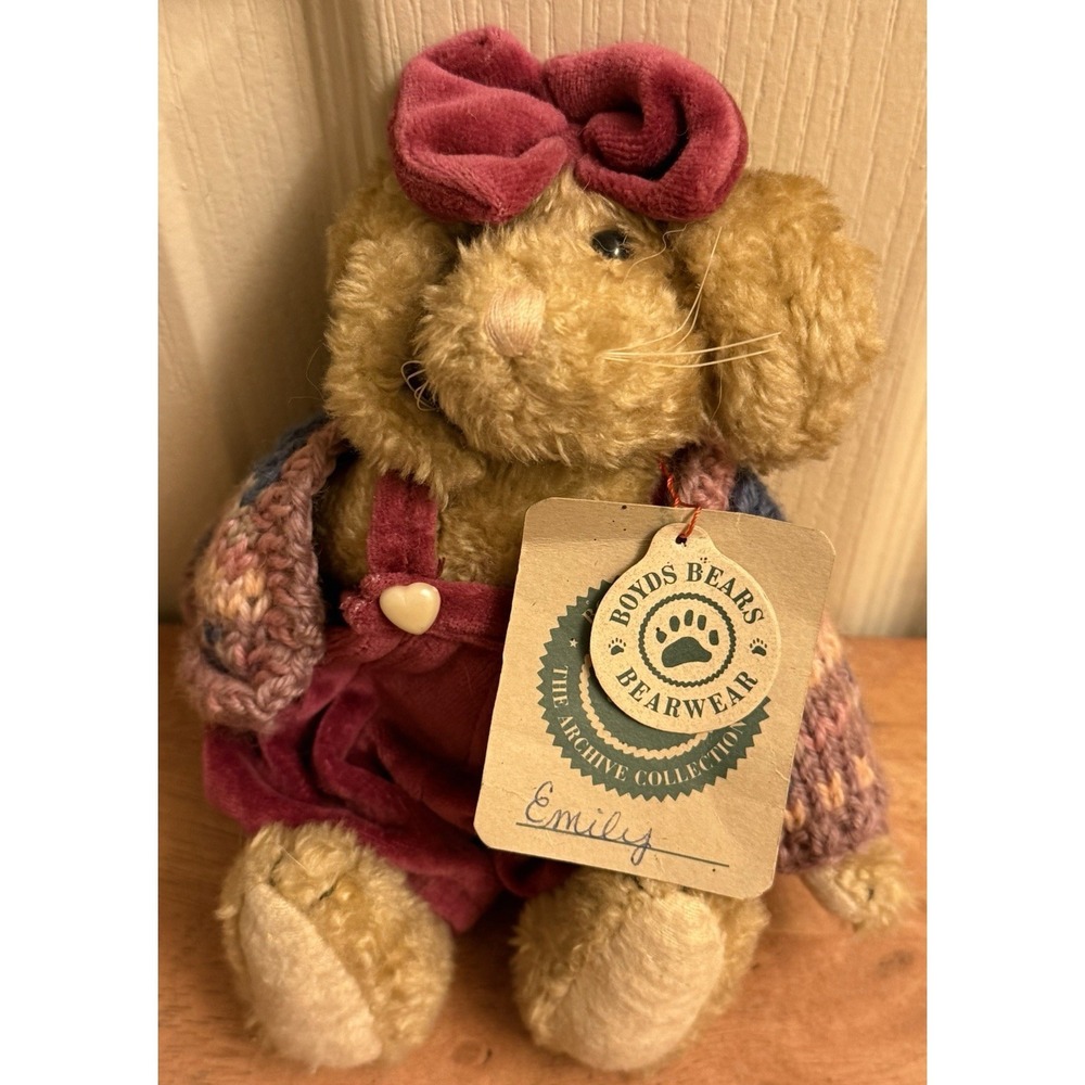 Vintage Boyds Bear Plush Emily Babbit 8" With Outfit